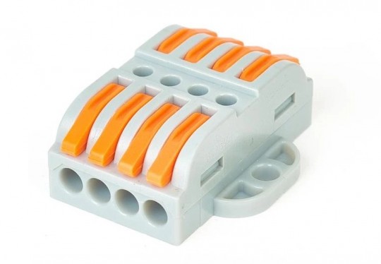 Строительно-монтажная клемма (проходная) СК-224 (0.4-2.5мм² и 0.5-4.0мм²) (3шт./уп.) HLT