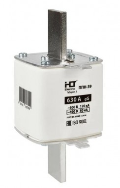 Плавкая вставка предохранителя ППН-39, габарит 3, 630/630А HLT