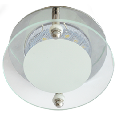 Светильник встраиваемый Ecola MR16 DL201 GU5.3 Glass Круг со стеклом прозрачный и матовый/хром 45x80 /FC16ACECB/