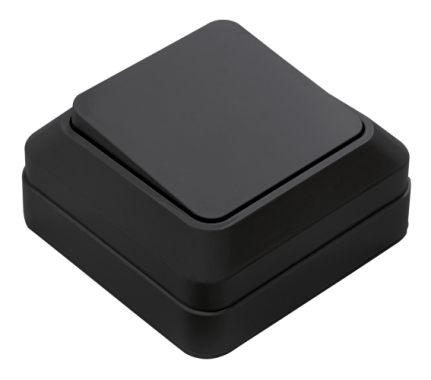 Выключатель одноклавишный BOLLETO черный накладной 7021B IN HOME