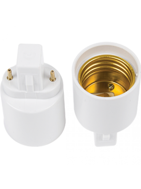 Переходник Ecola base с цоколя G23 на E27 белый /G23E7WEAY/