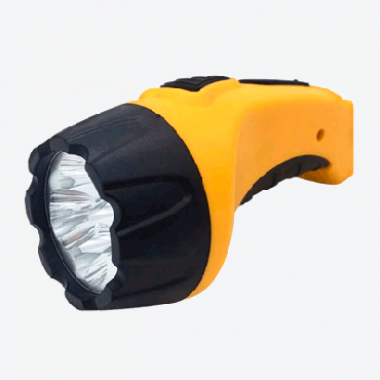 Фонарь ручной аккумуляторный MLA 02 4LED 120Lm 8ч 1 режим, з/у 230В ЧЕРНО-ЖЁЛТЫЙ IN HOME