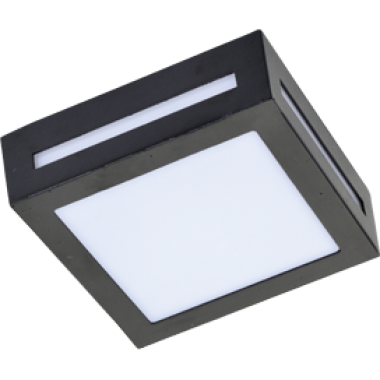 Светильник накладной Ecola GX53 LED 3082W IP65 матовый Квадрат металл. 1*GX53 черный 136x136x55 /FB53SSECH/