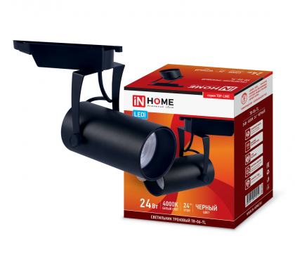 Светильник трековый светодиодный TR-06-TL 24Вт 4000К 2400Лм IP40 24 градуса черный серии TOP-LINE IN HOME
