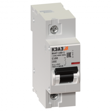 Выключатель автоматический модульный ВА47-100-1D16-УХЛ3-КЭАЗ