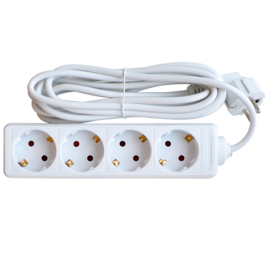 Удлинитель 4G-3-SMART четырехместный 10А с заземлением 3м 8343 IN HOME