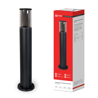 Светильник уличный напольный ТБУ SMOKY-SP600-1xA60-BL алюминиевый 600мм черный IP54 IN HOME