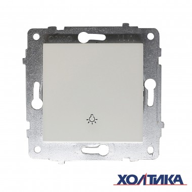 Выключатель кнопка для света (белый цвет) М + К