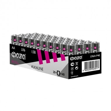 Алкалиновый элемент питания LR 6 ФАZА Alkaline Pack-40