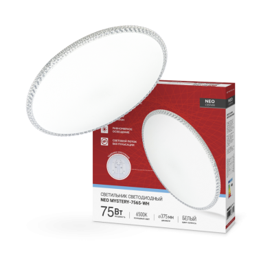 Светильник светодиодный NEO MYSTERY-7565-WH 75Вт 230В 6500K 6000Лм 375x58мм белый IN HOME