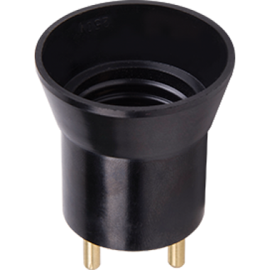 Переходник Ecola base вилка-патрон E27 черный /APU27BEAY/