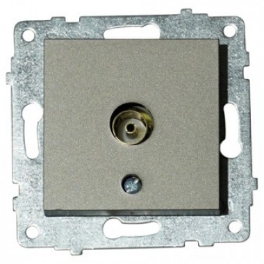 РОЗЕТКА ТВ ПРОПУСКНАЯ (АНТРАЦИТ ЦВЕТ) М + К