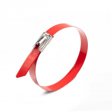 Стяжки стальные с покрытием СКС-П (316) 4,6*1000 красный Fortisflex