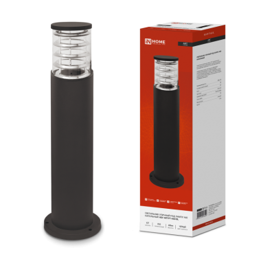 Светильник уличный напольный НБУ ART-PT-A60-BL алюминиевый под лампу А60 Е27 600мм черный  IP54 IN HOME