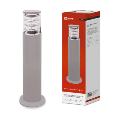 Светильник уличный напольный НБУ ART-PT-A60-GR алюминиевый под лампу А60 Е27 600мм серый IP54 IN HOME