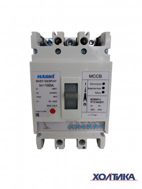 Автоматический выключатель ВА57-33 с электронным расцепителем 3Р 100А HASKI