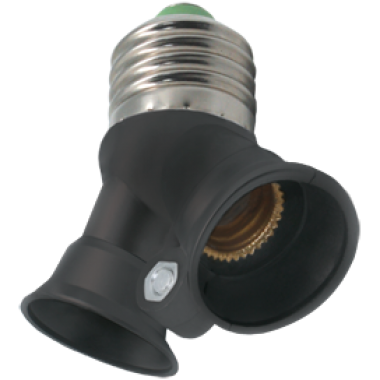 Переходник Ecola base с цоколя E27 на 2хE14 черный /A7T24BEAY/ 