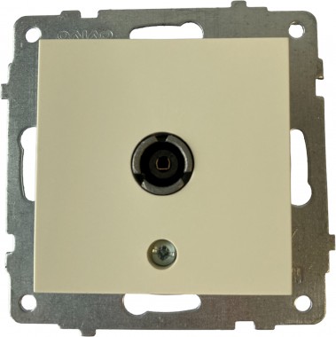 РОЗЕТКА С ТВ РАЗЪЕМОМ С ЭКРАНОМ (КРЕМОВЫЙ ЦВЕТ) М + К