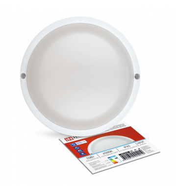 Светильник светодиодный герметичный СПП ОAД-1065-КРУГ 10Вт 6500K 900Лм с оптико-акустическим датчиком IP65 140мм IN HOME