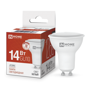 Лампа светодиодная LED-JCDRC-VC 14Вт 230В GU10 4000K 1260Лм IN HOME