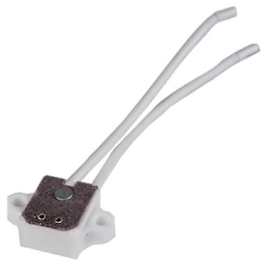 Патрон керамический Ecola base G4 прямоуг. боковой с проводами 2*8cm и ушками для креп. (1 из уп. по  50) /AC04LWEAY/