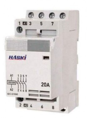 Контактор модульный КМ63, 63А / 220В, 4Р 2з+2р HASKI