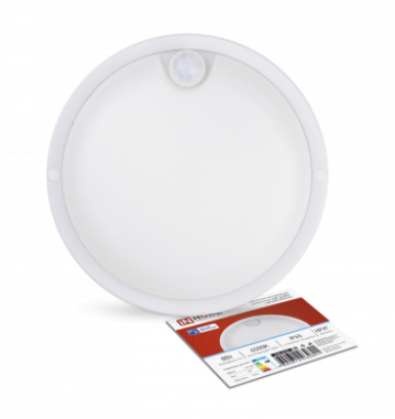 Светильник светодиодный герметичный СПП-Д-КРУГ 8Вт 230В 6500К 640Лм с датчиком движения IP65 IN HOME