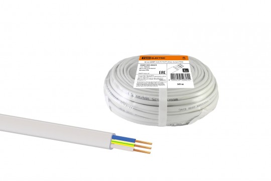 Шнур ШВВП 3х0.75 белый (50м) ГОСТ