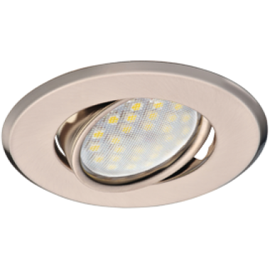 Светильник встраиваемый Ecola MR16 DH03 GU5.3 поворотный выпуклый (скрытый крепеж лампы) сатин-хром 25x88 (кd74) /FN1601EFS/