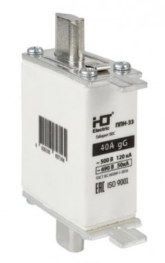 Плавкая вставка предохранителя ППН-33, габарит 00C, 160/40А HLT