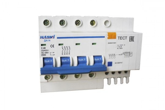 Дифференциальный автомат ДА14 4Р 40А 30мА хар.С HASKI