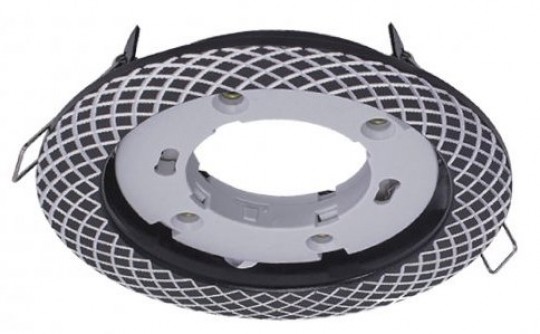 Светильник встраиваемый GX53R-deco СЕТКА-BL под лампу GX53 черный IN HOME