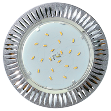 Светильник встраиваемый Ecola GX53 H4 DL5383 без рефл. Рифленые реснички матовый хром/алюм 20x110 (к+) /FC5383ECB/