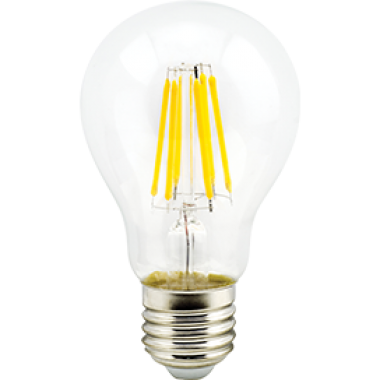 Лампа светодиодная Ecola classic LED Premium 10,0W A60 220-240V E27 4000K 360° filament прозр. нитевидная (Ra 80, 100 Lm/W, КП=0) 105x60  [N7LV10ELC/