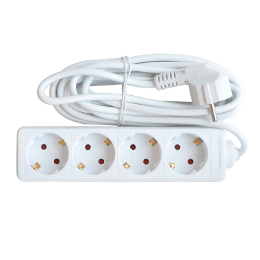 Удлинитель 4G-5-SMART четырехместный 10А с заземлением 5м 8345 IN HOME