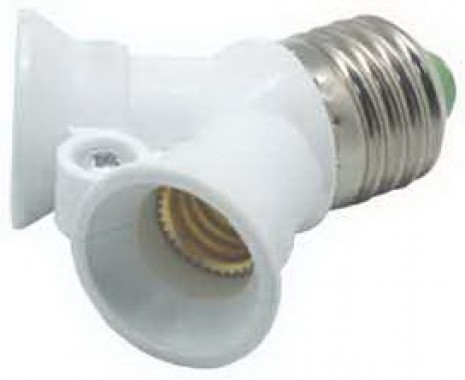 Переходник Ecola base с цоколя E27 на 2хE14 белый /A7T24WEAY/ 