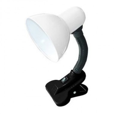 Светильник настольный LE TL-108 WHITE (Белый, E27, прищепка) (30) LE061402-0010