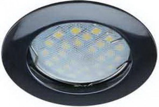 Светильник встраиваемый Ecola MR16 DL100 GU5.3 литой черный хром 24x75 /FB1601EFF/