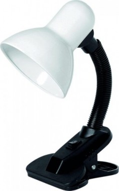 Настольный светильник Е27 GLANZEN DL-0001-40-C-white на прищепке белый