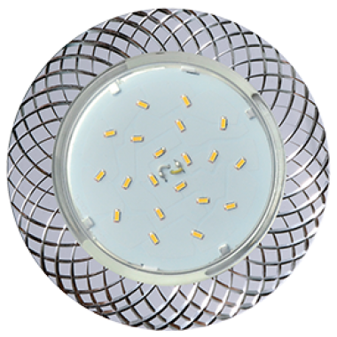 Светильник встраиваемый Ecola GX53 H4 DL5381 без рефлектора сетка белый/алюм 20x110 (к+) /FW5381ECB/