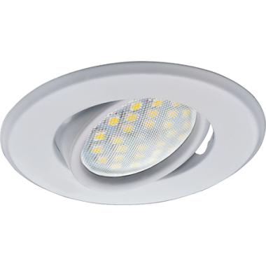 Светильник встраиваемыйEcola MR16 DH09 GU5.3 поворотный плоский (скрытый крепеж лампы) белый 25x90 /FW1603EFS/