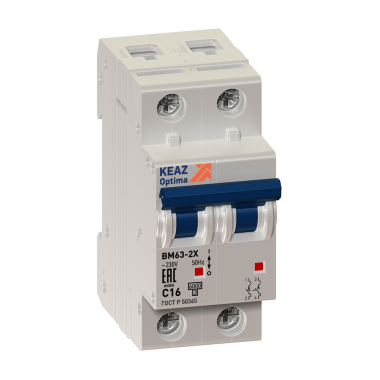 Выключатель автоматический модульный OptiDin BM63-2B3-УХЛ3 (ВМ63)