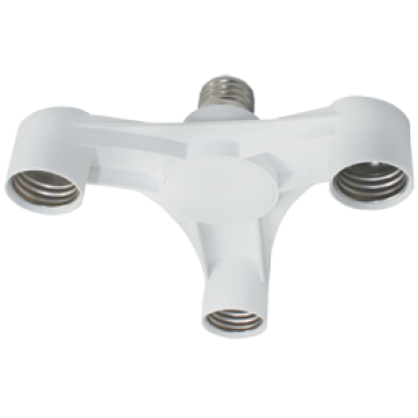 Переходник Ecola base с цоколя E27 на 3хE27 широкий белый /A7T37WEAY/