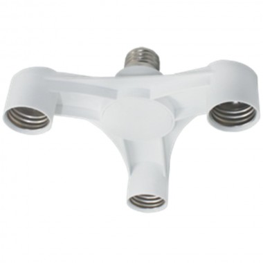 Переходник Ecola base с цоколя E27 на 3хE27 широкий белый /A7T37WEAY/