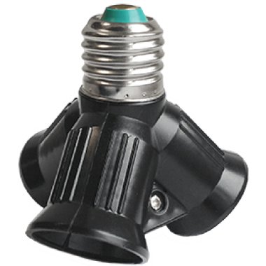 Переходник Ecola base с цоколя E27 на 3хE27 черный /A7W37BEAY/ 