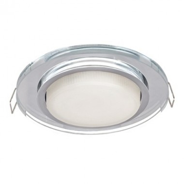 Светильник встраиваемый Ecola GX53 H4 5310 Glass Стекло Круг хром-хром (зеркальный) 38x126 (к+) /FM53RNECH/
