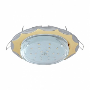 Светильник встраиваемый Ecola GX53 H4 9014 без рефл. "Звезда" золото-серебро 38x116 (к+) /FD81H4ECB/