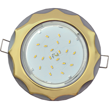 Светильник встраиваемый Ecola GX53 H4 9014 без рефл. "Звезда" золото-серебро 38x116 (к+) /FD81H4ECB/