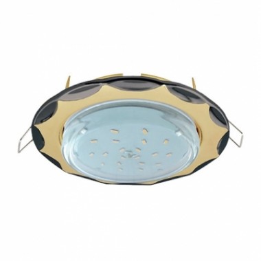 Светильник встраиваемый Ecola GX53 H4 9014 без рефл. "Звезда" золото-черный хром 38x116 (к+) /FU81H4ECB/