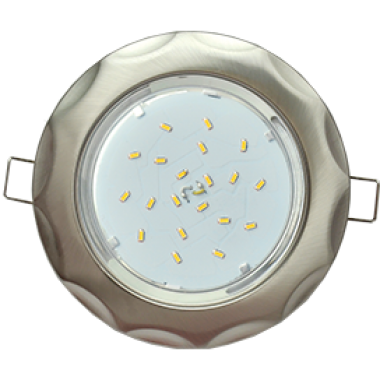 Светильник встраиваемый Ecola GX53 H4 9014 без рефл. "Звезда" сатин хром 38x116 (к+) /FS81H4ECB/